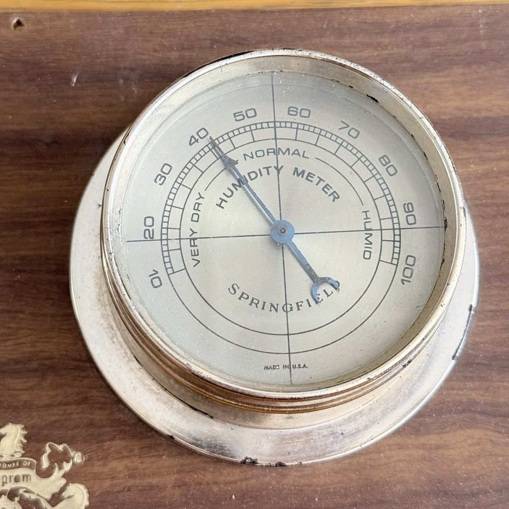 Vintage Springfield Thermometer Hygrometer Wall Mount Weather Station USA - Picture 4 of 10